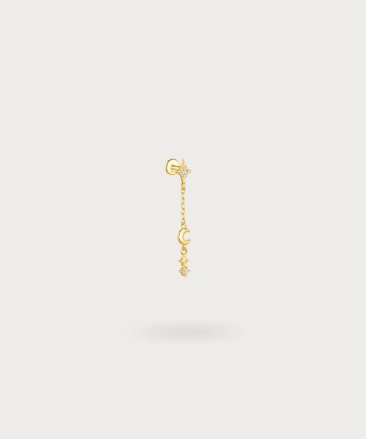 Aracely | Piercing Flat Con Colgante