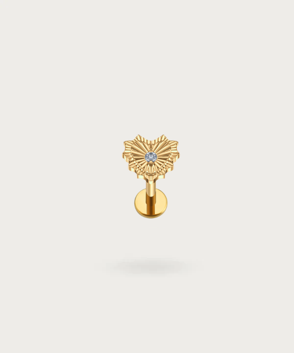 Piercing Con Corazón oro