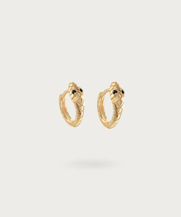 pendientes de serpiente en oro