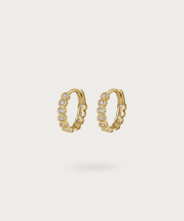 Pendientes con circonitas Esterlina con Múltiples Circonitas