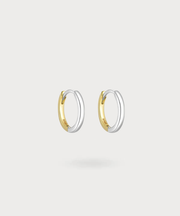 "Pendientes en aros de plata de ley 925 de Luna Joyeria"