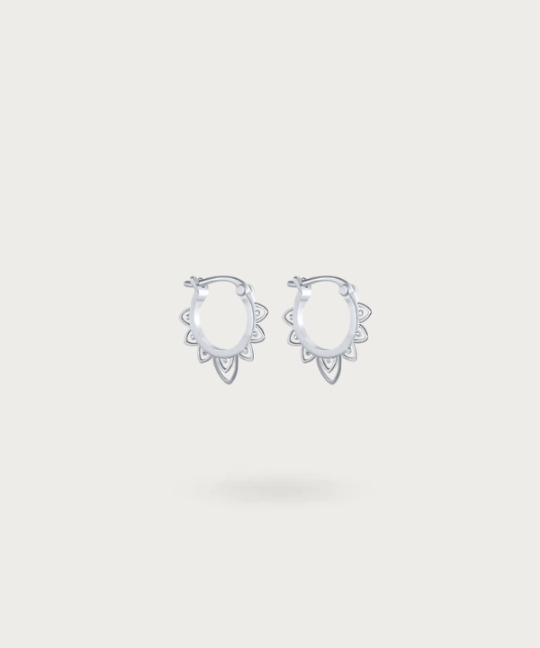 Pendientes de plata esterlina de estilo boho