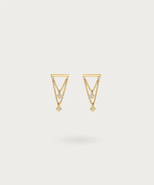 Pendientes en Plata Esterlina con Circonitas