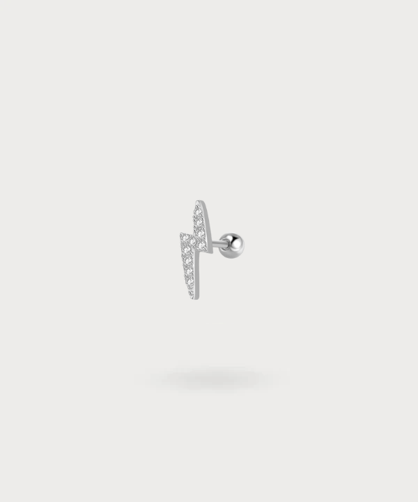 Piercing original para flat oreja de plata con zircon