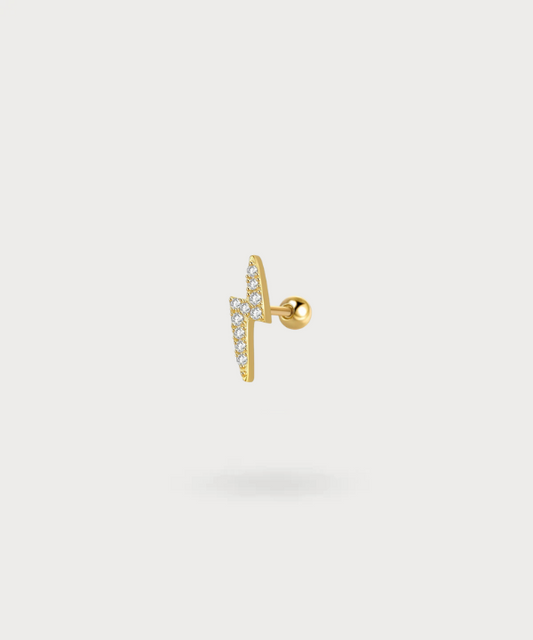 Piercing original para flat oreja de oro con zircon