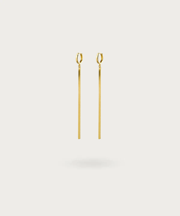 Aros con Cadena Serpiente en Plata Esterlina