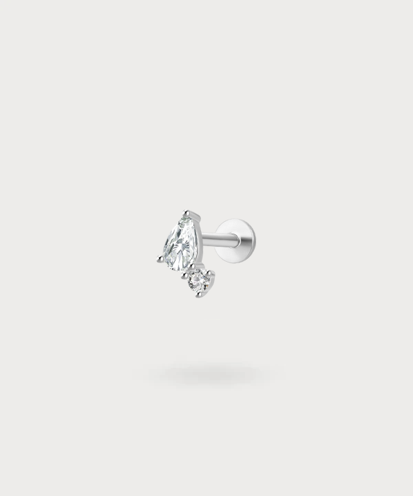 Armonía y brillo con el piercing anti-hélix Minerva en oro o plata