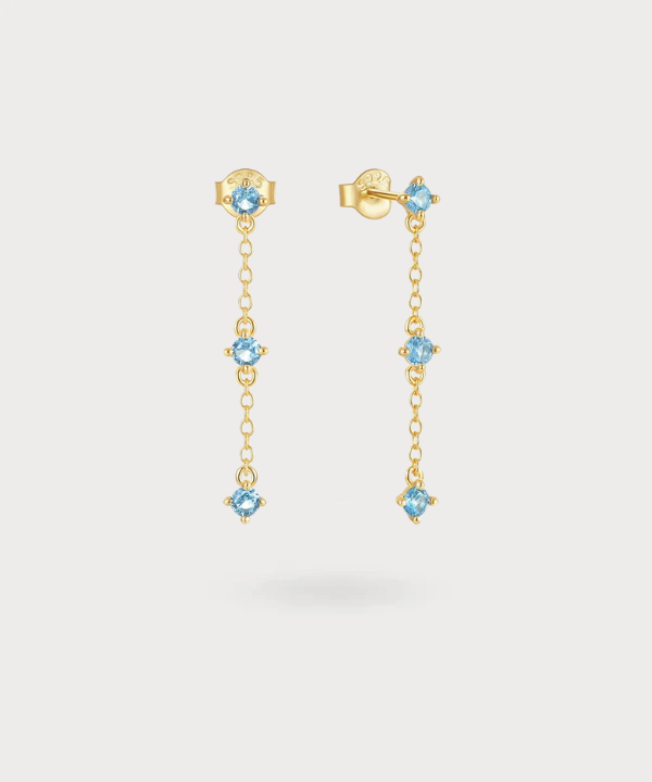 Pendientes Mariel con una cascada de topacios para un brillo celestial