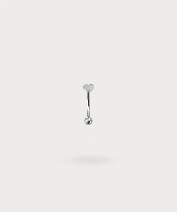 piercing curve banana para el rook con un corazon