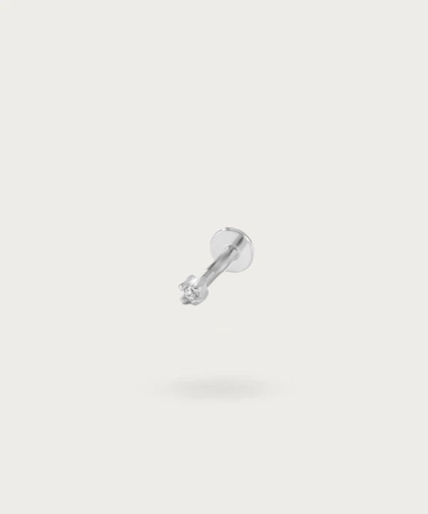 Piercing De Plata Oreja plata tamano 1