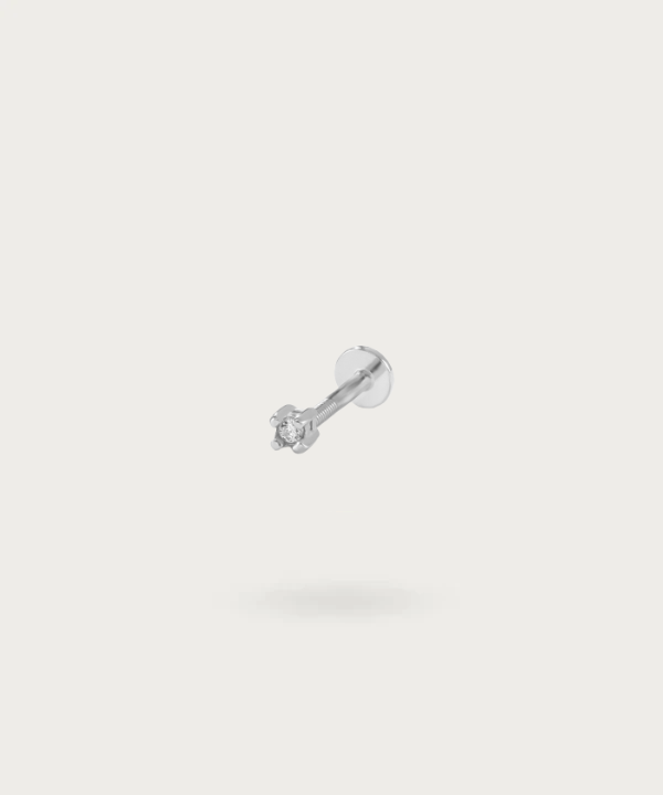 Piercing De Plata Oreja plata tamano 2