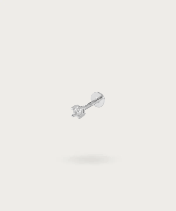 Piercing De Plata Oreja plata tamano 3