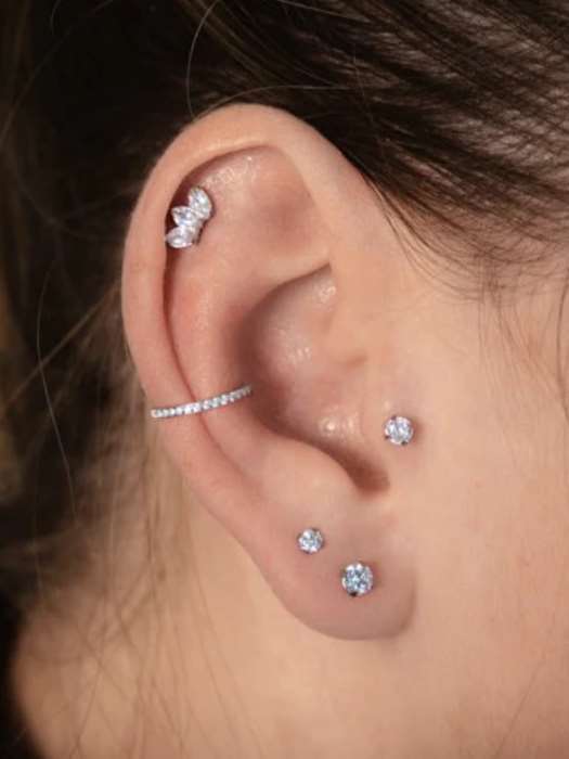 Piercing Tragus Aro de plata oreja mujeres