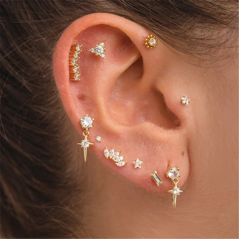 Piercing Zirconitos Anti Helix mujer