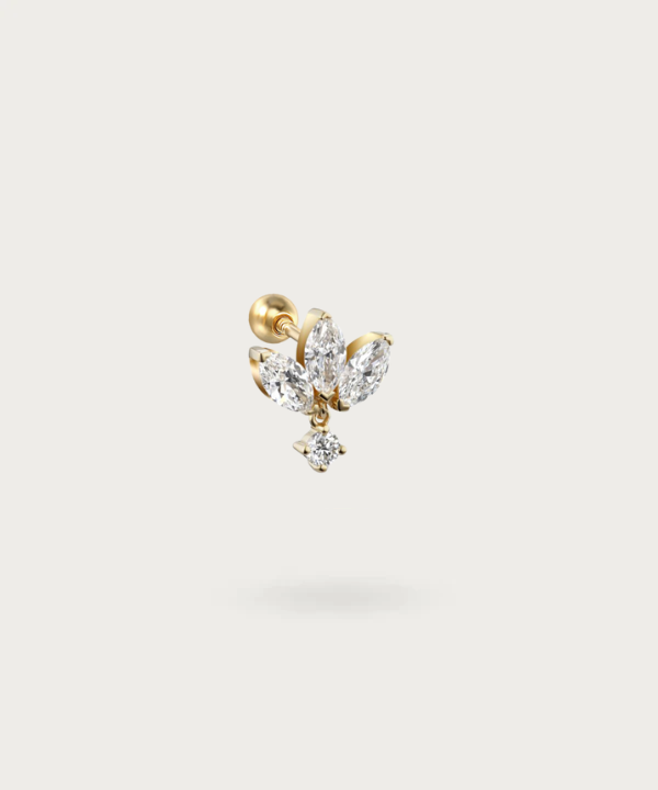 piercing tragus plata oro