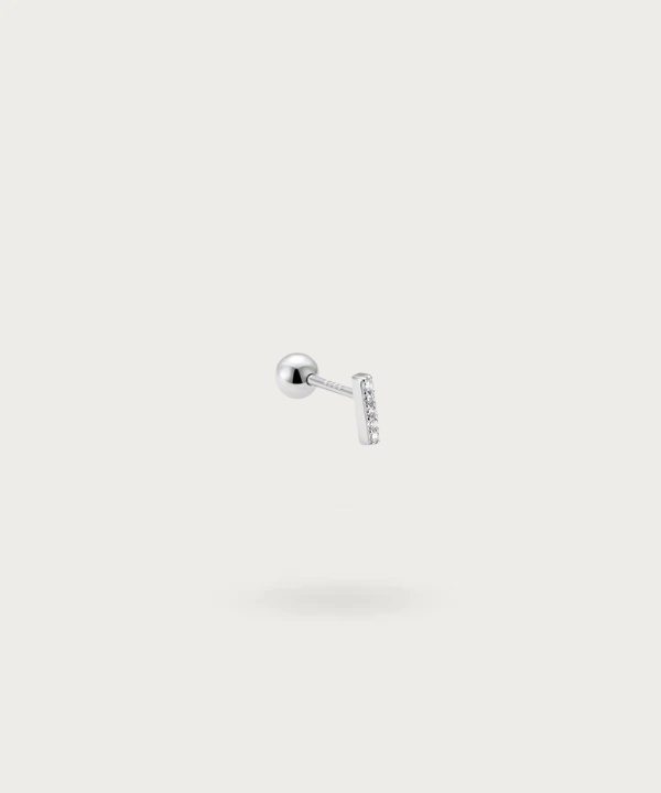 piercing labret sencillo de plata 925