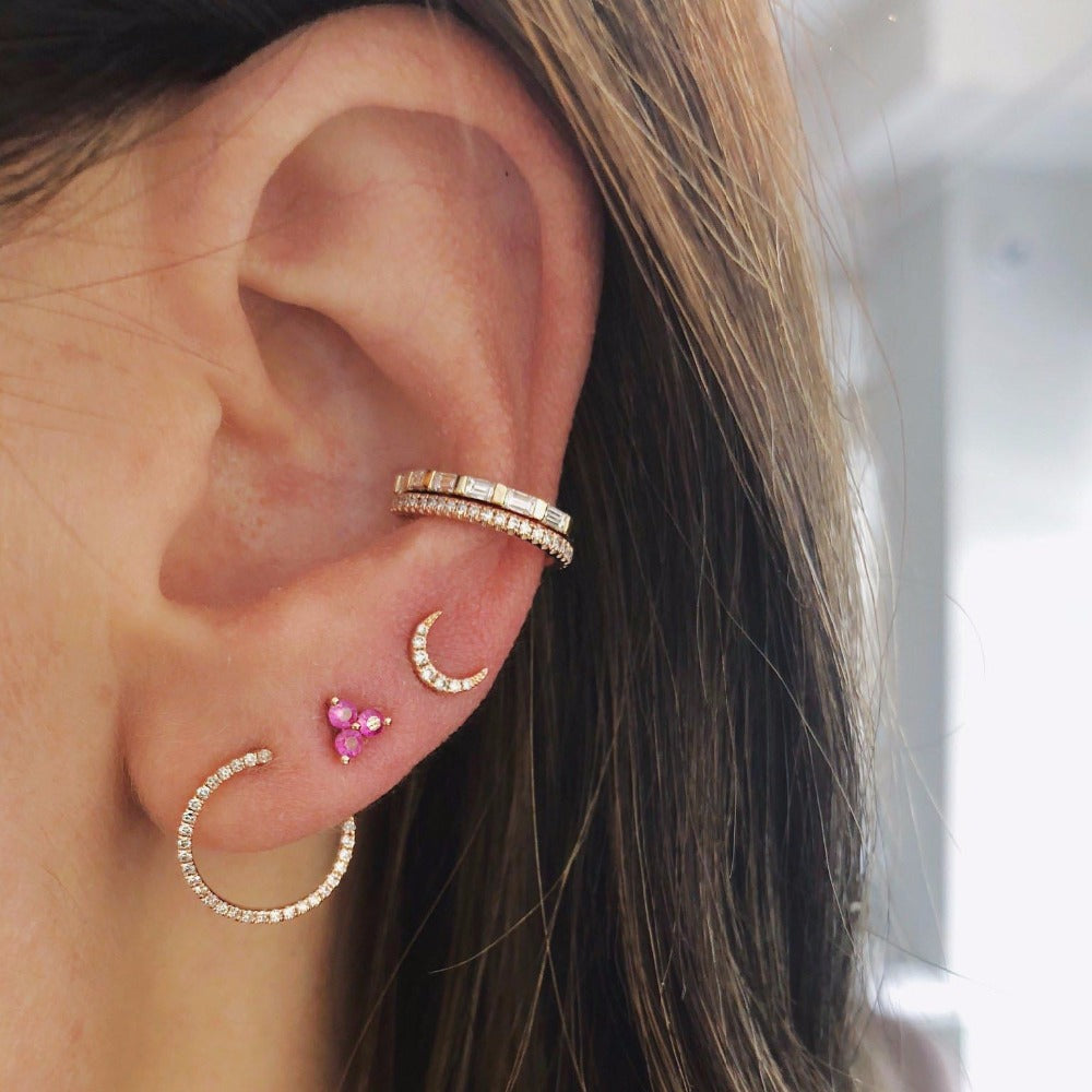Piercing Oreja Tragus plata mujer