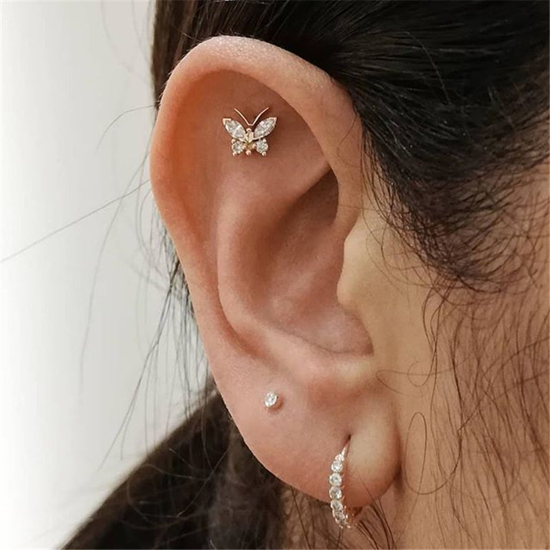 Piercing Oreja Conch plata mujeres