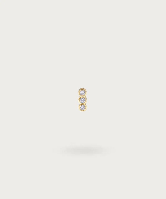 piercing oreja chapado en oro