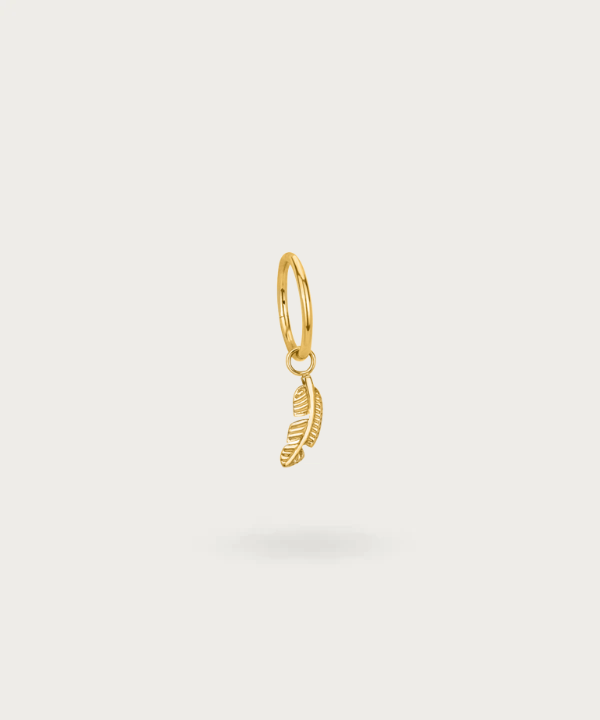 piercing helix pluma titanio pendiente