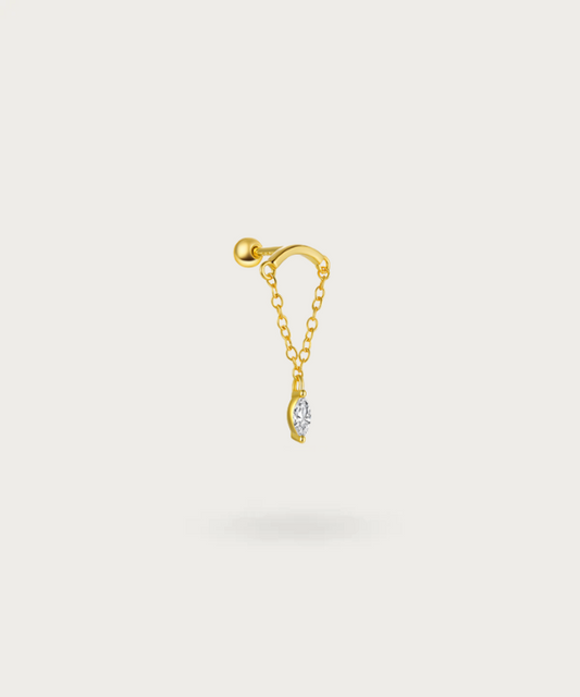 Piercing Pendiente Flat oro