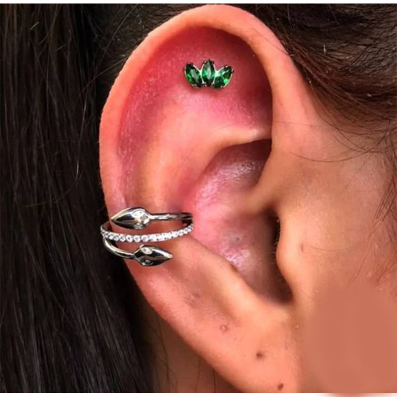 aro serpiente piercing para mujer