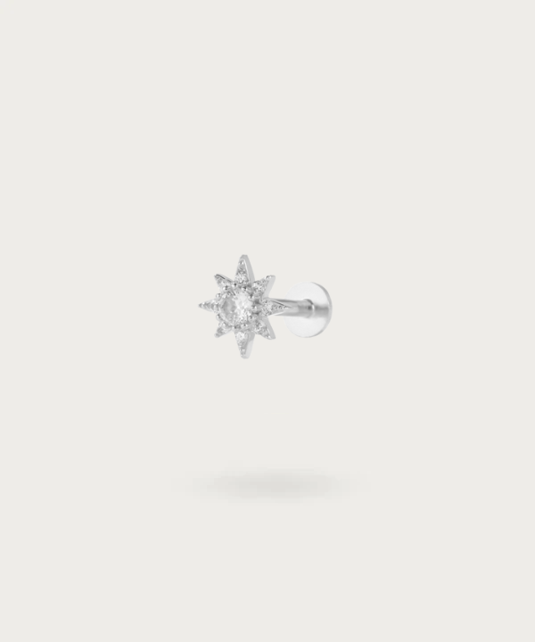 piercing solar oreja de plata