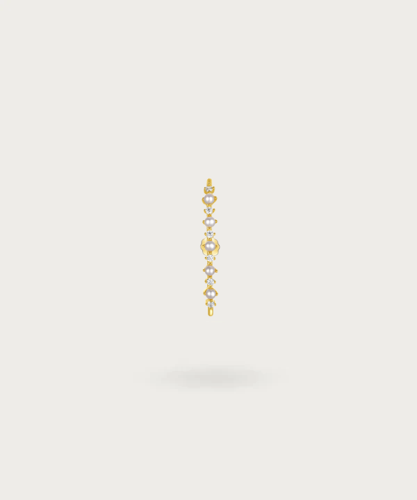 piercing para la oreja con perlas