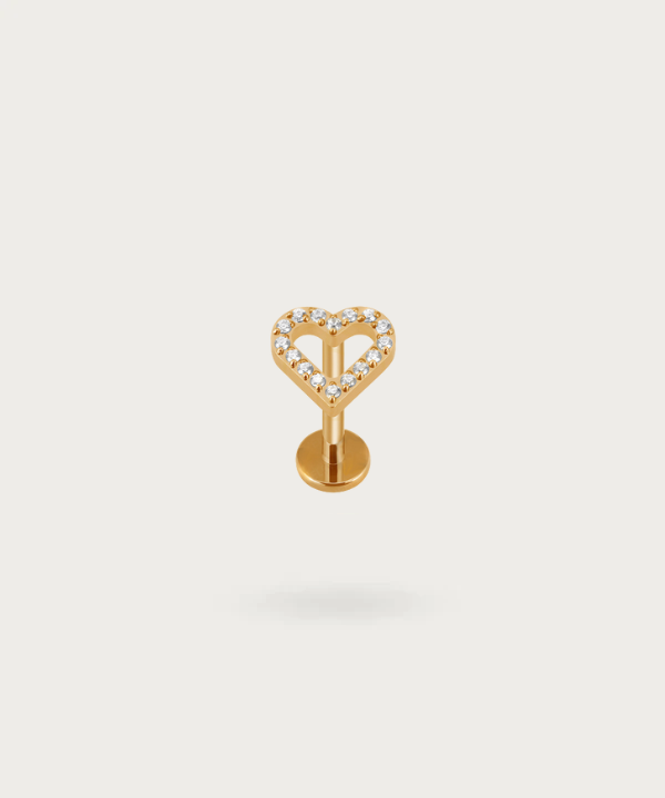 piercing titanio corazon