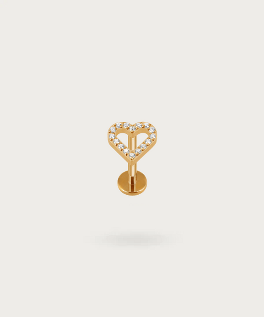 piercing titanio corazon