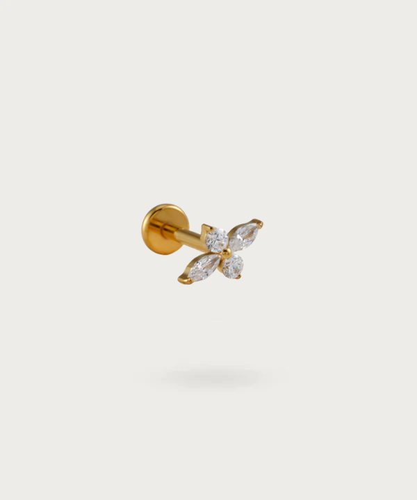 piercing titanio de oro