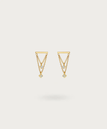 Pendientes en Plata Esterlina con Circonitas