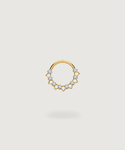 Piercing Alaia Titanium en oro con circonitas, para un brillo diario
