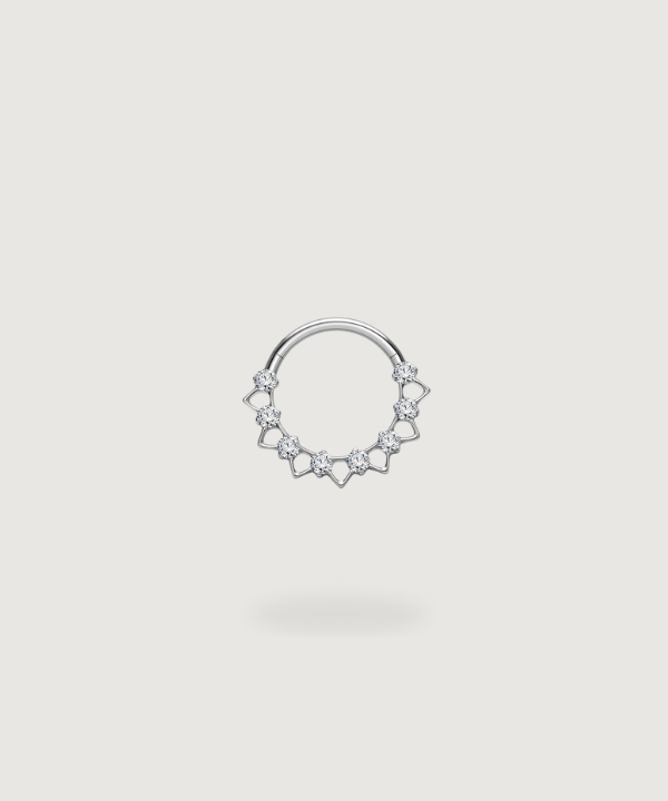 Piercing Alaia Titanium en plata con circonitas, para un brillo diario
