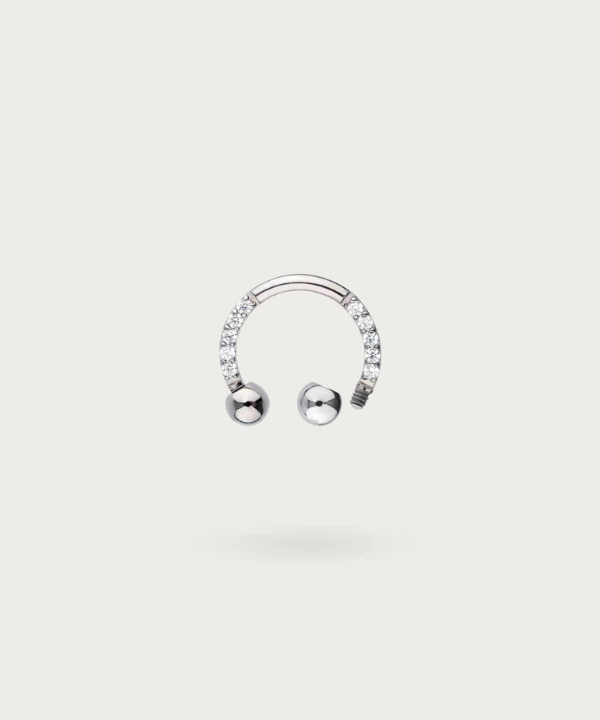 circular barbell titanio circonitas piercing snug