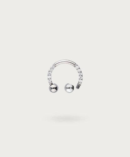 circular barbell titanio circonitas piercing snug