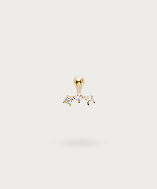 Piercing Diamante Oreja de oro 18k