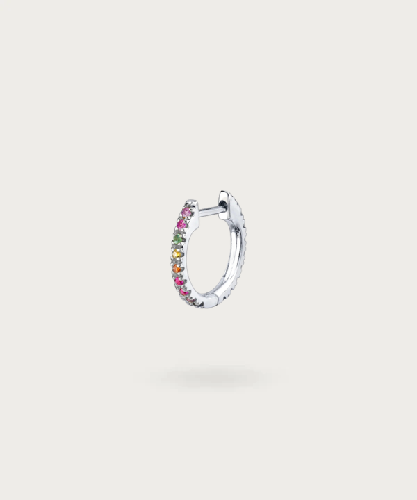 piercing aro de plata 925 con colores para helix