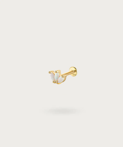 piercing conch flor oro