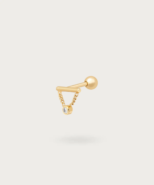 piercing helix pendiente en oro