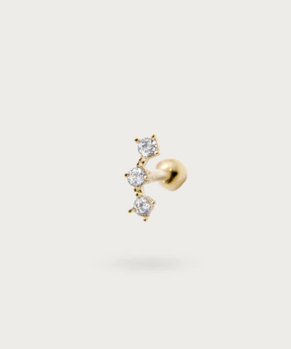 piercing helix diamante oro
