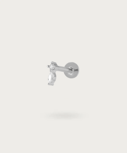 piercing helix oreja plata