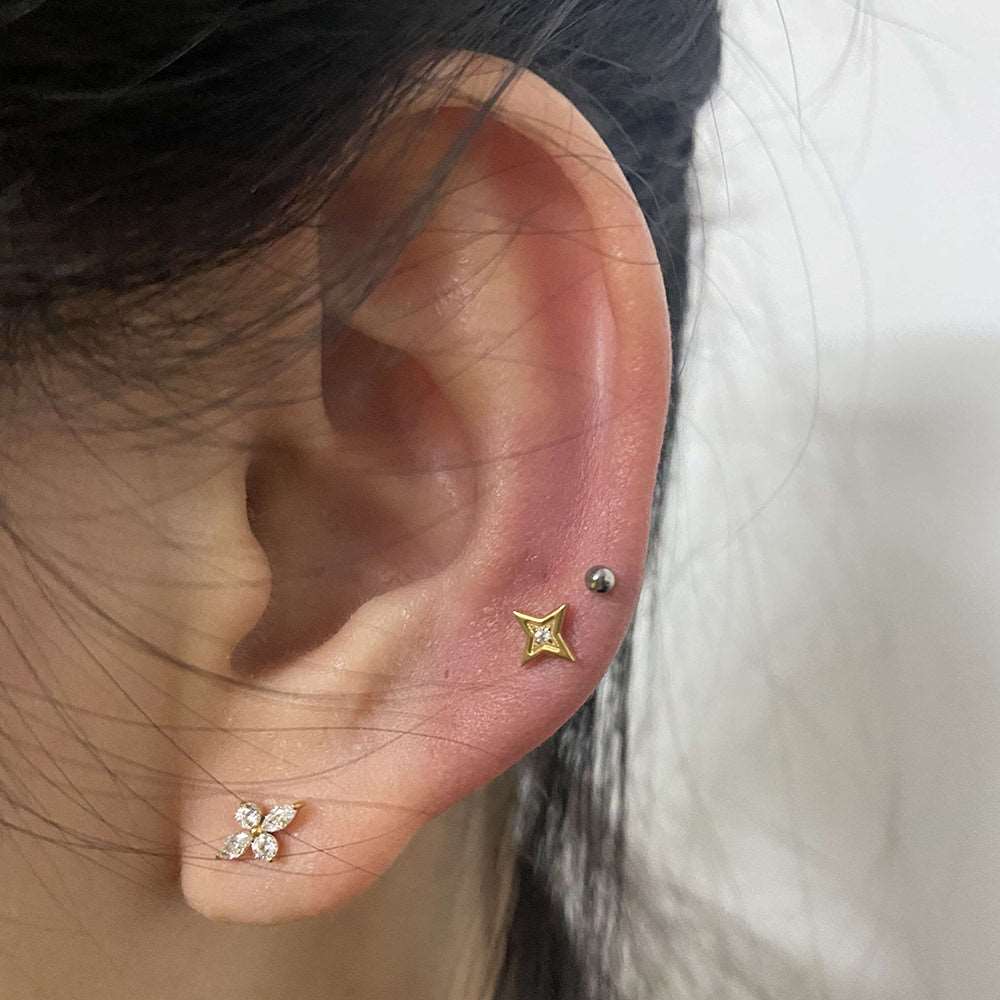 piercing titanio de oro oreja mujer helix