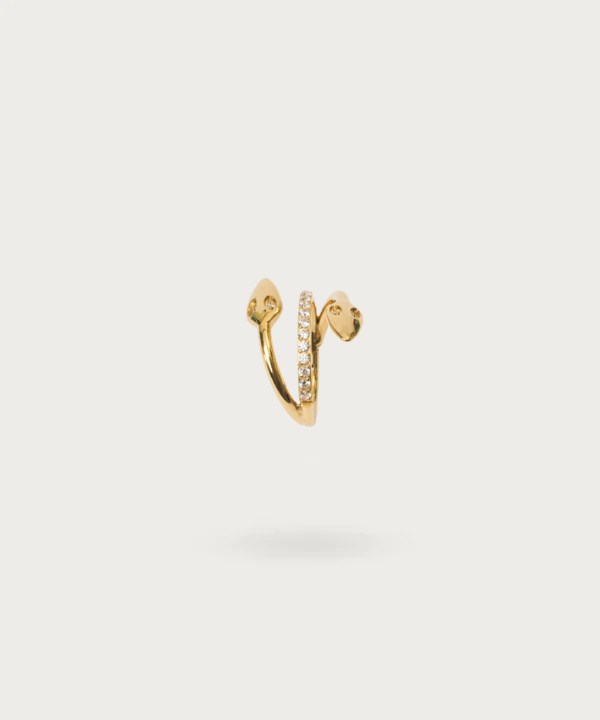 piercing serpiente chapado en oro